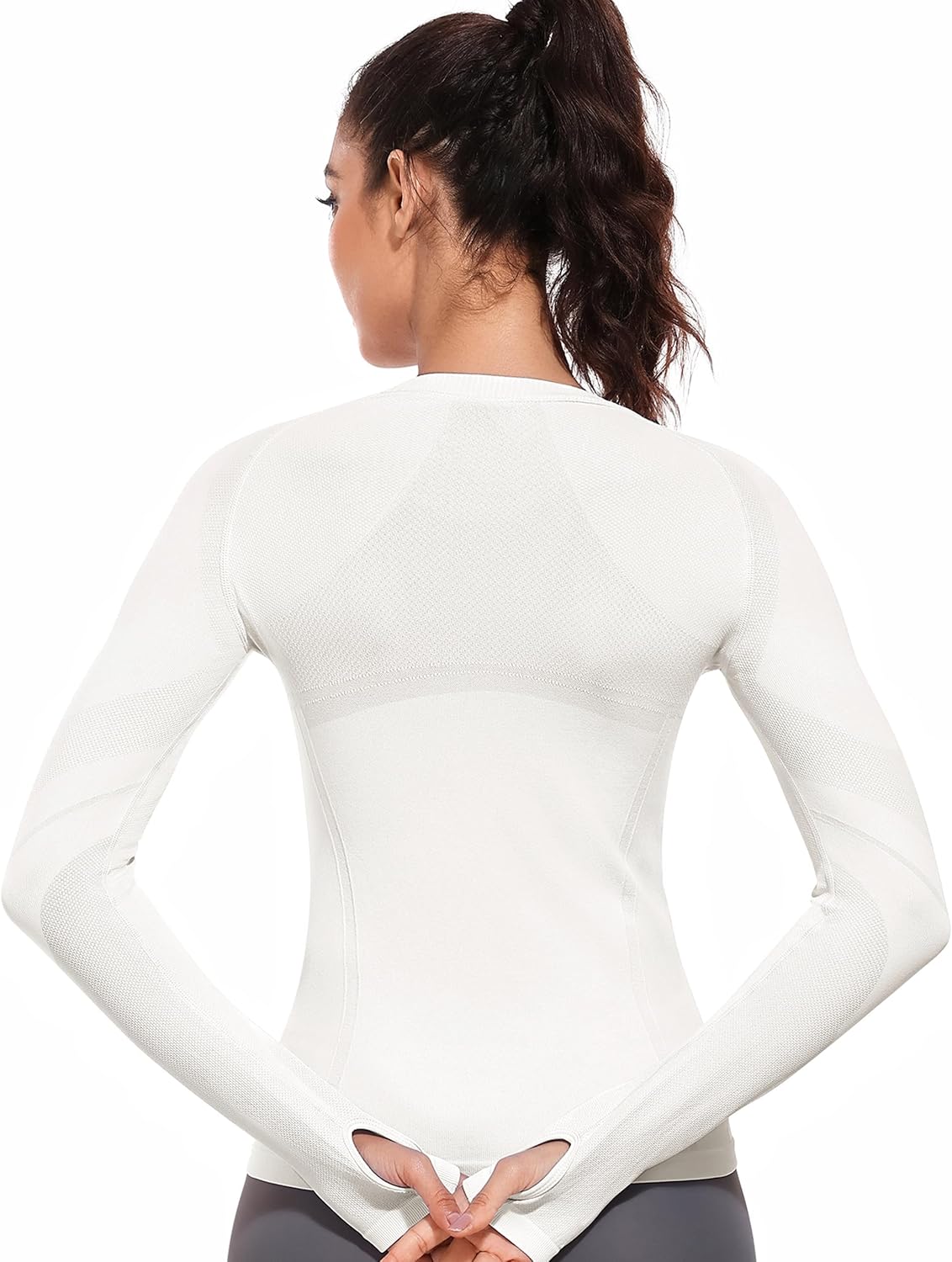 WANAYOU Long Sleeve Workout Tops - 2 Pack Compression Athletic Shirts for Gym & Yoga | Quick Dry, Seamless