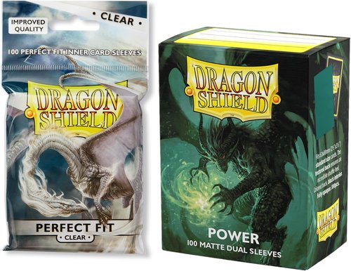 Dragon Shield | Dual Bundle Matte Sleeves - Perfect Fit 2X 100 CT for TCGs | Smooth & Tough Protection