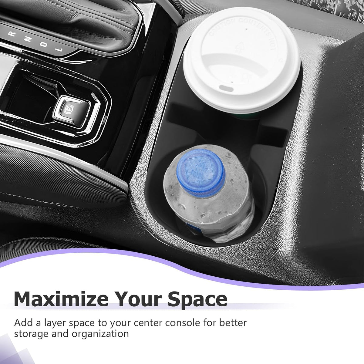 LUWU 2025 2026 Colorado Center Console Cup Holder Compatible with 2023 2024 2025 2026 Chevrolet Colorado & GMC Canyon Interior Accessories Center Console Silicone Material Cup Holder Insert