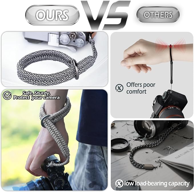 AQAREA Wrist Strap for DSLR/Mirrorless Camera, Quick Release Hand Strap