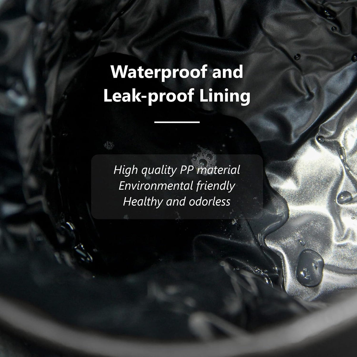 Car Trash Can Foldable PU Leather Car Garbage Can Waterproof Portable Multifunctional Car Accessories Interior Trash Bin Hanging for Headrest Black