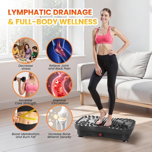 AXV Vibration Plate - Full Body Fitness Machine for Lymphatic Drainage & Weight Loss | Gym Shaker Pad