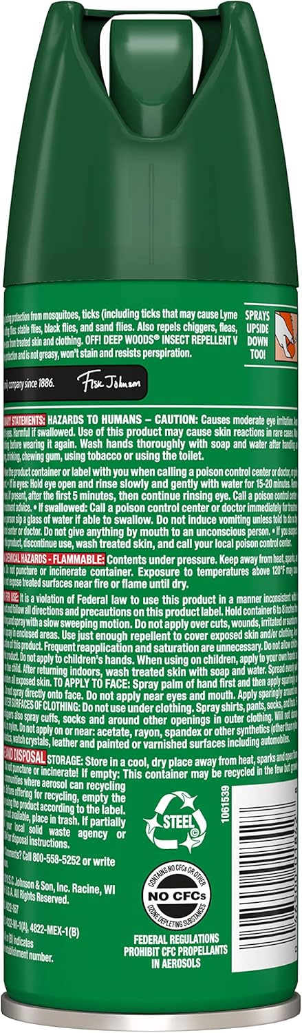OFF! Deep Woods Insect Repellent - 25% DEET for 8 Hours of Mosquito & Tick Protection | 6 oz (Pack of 6)