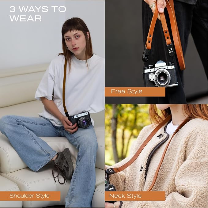 C Coiro Thin Leather Camera Strap