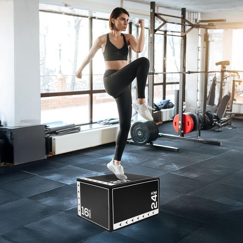 BalanceFrom 3-in-1 Foam Plyometric Jump Box - Versatile Non-Slip Design for Strength & Agility Training