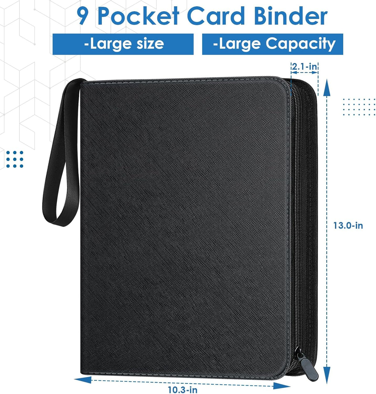 Skiennix 900 Pockets Card Binder - Durable Trading Card Holder Album for Sports & Game Cards (Black)