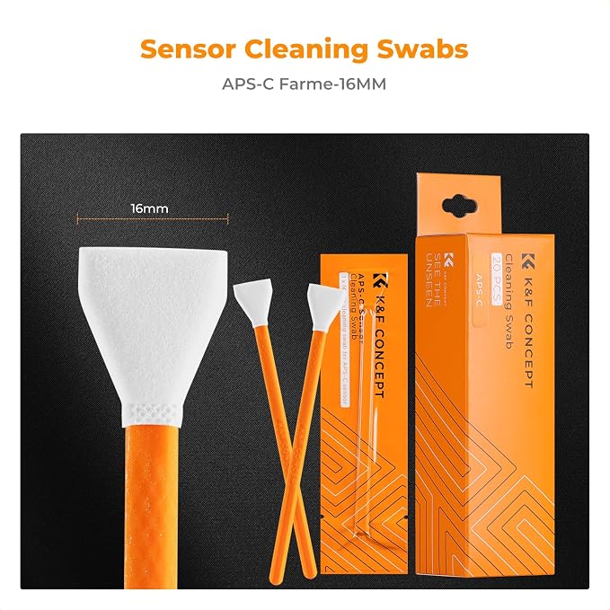 K&F Concept 10 Pack APS-C-Frame Sensors Cleaning Swabs, DSLR SLR Digital Camera