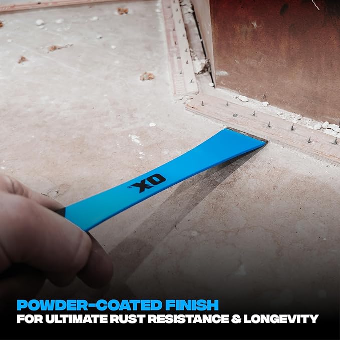 OX Tools Pro 9.5-Inch Pry Bar – Heat Treated Forged Steel & Powder Coated Finish
