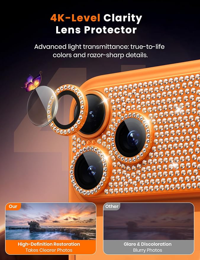 Hoerrye Bling Diamond Camera Lens Protector