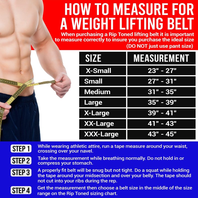 Weight Lifting Belt by Rip Toned - 10mm 4-Inch Leather Lever Belt - Bonus Lifting Straps for Men & Women - Back Support for Weightlifting, Powerlifting, Bodybuilding (Black, Large)