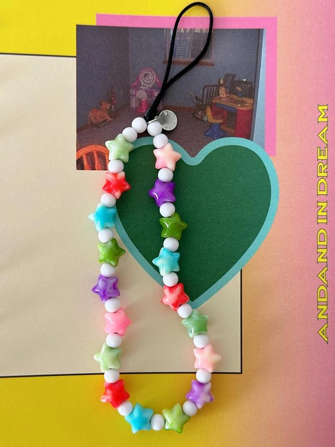 Drawwind Phone Charm Beaded Wristlet Strap Universal Cell Phone Lanyard Cute