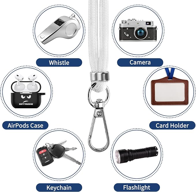 CACOE Phone Lanyard 2 Pcs-1 Pcs Adjustable Neck Strap, 2 Pads, Universal