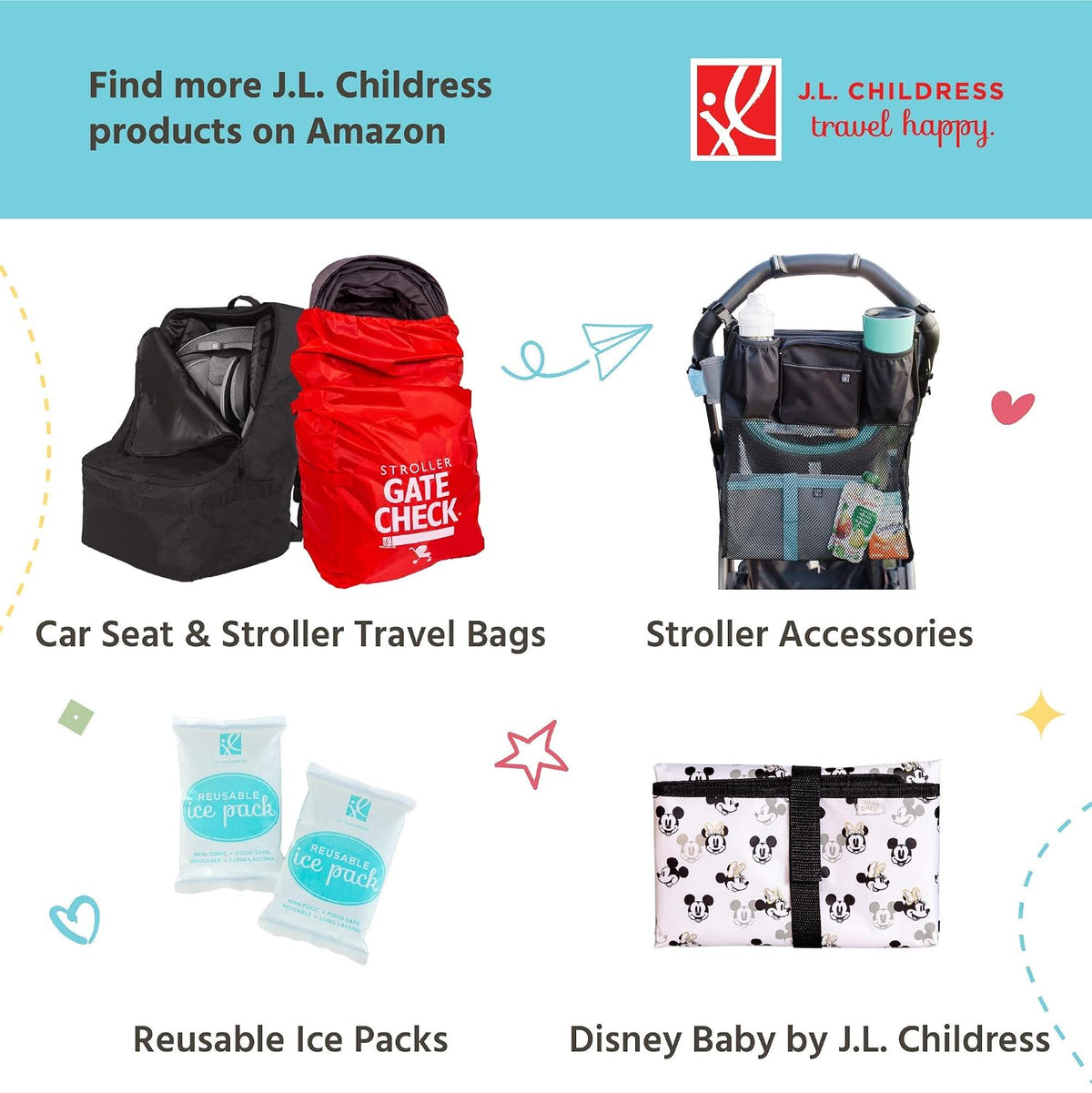 J.L. Childress Backseat Butler Family Car Seat Organizer for Road Trips