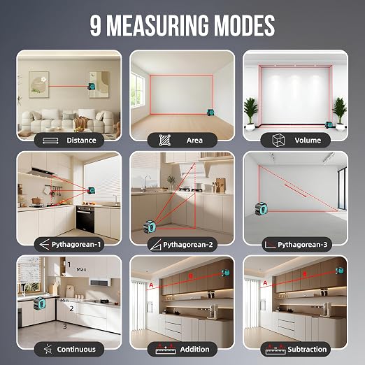 WIDX 3-in-1 Laser Tape Measure