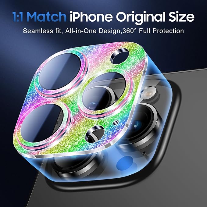 UniqueMe 3 Packs Compatible for iPhone 14 Pro Max/iPhone 14 Pro Camera Lens