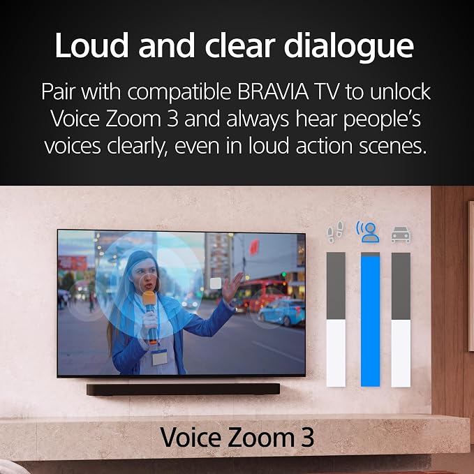 Sony BRAVIA 98-Inch 4K Mini LED Smart TV (K-98XR50, 2025) & BRAVIA Theater Bar 6 3.1.2ch Soundbar with Wireless Subwoofer Bundle