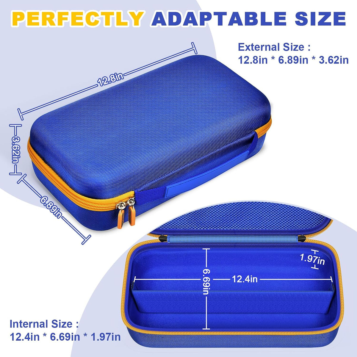 GWCASE Car Vacuum Case Compatible with Fanttik V8/V10 Apex/Mate, Case Only | Removable Divider, Mesh Pocket for Accessories, EVA Shell Protection for Trunk, Truck and Road-Trip Storage
