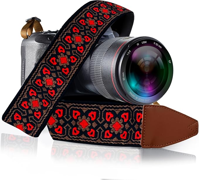 Art Tribute Camera Strap For Photographers Padded Universal Fit Neck Shoulder &