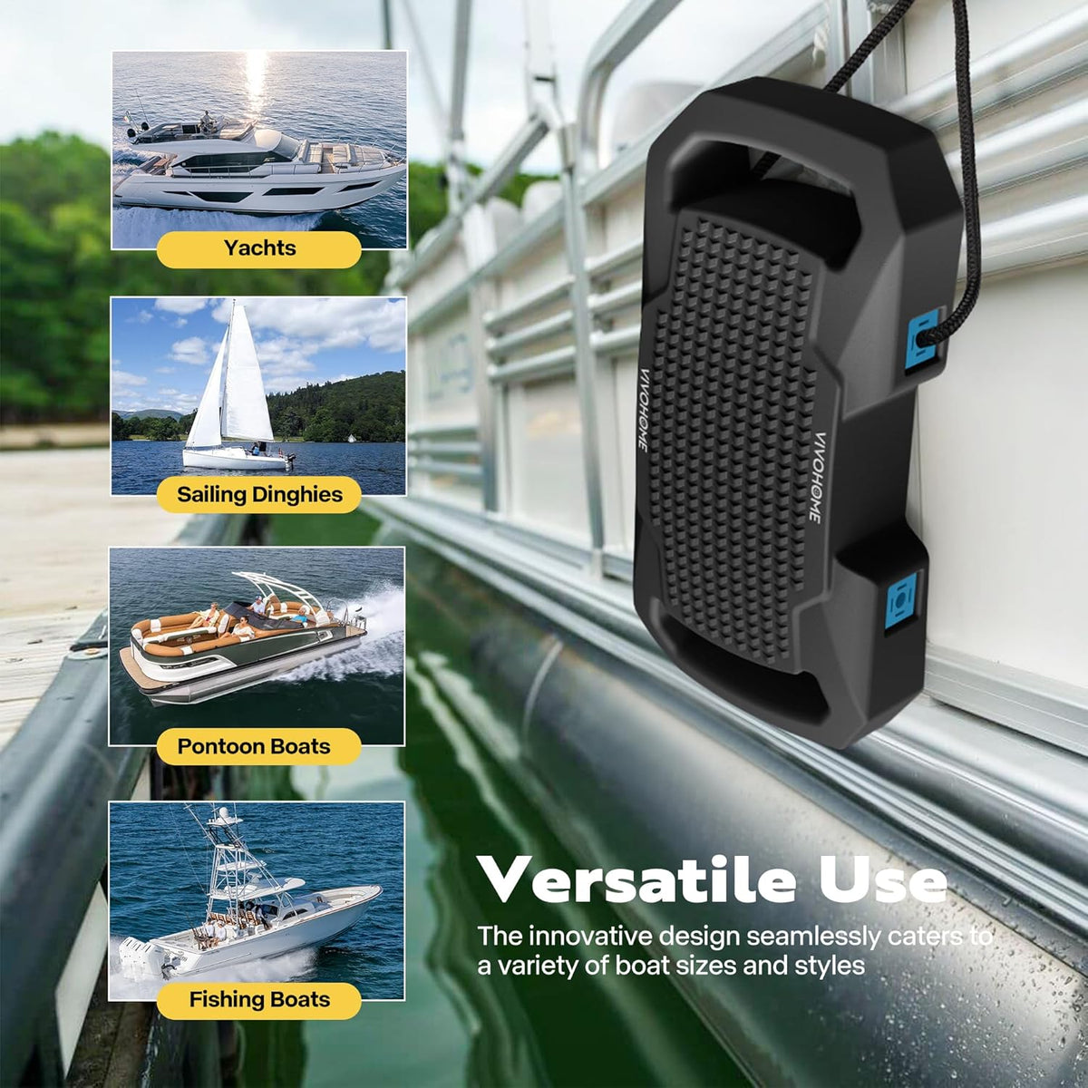VIVOHOME EVA Boat Fenders - Durable Docking Bumpers with Nylon Rope | Perfect for Yachts & Dinghies