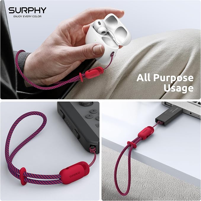 SURPHY 2 Pack Phone Lanyard for Cellphone Case, Phone Wrist Strap for Case