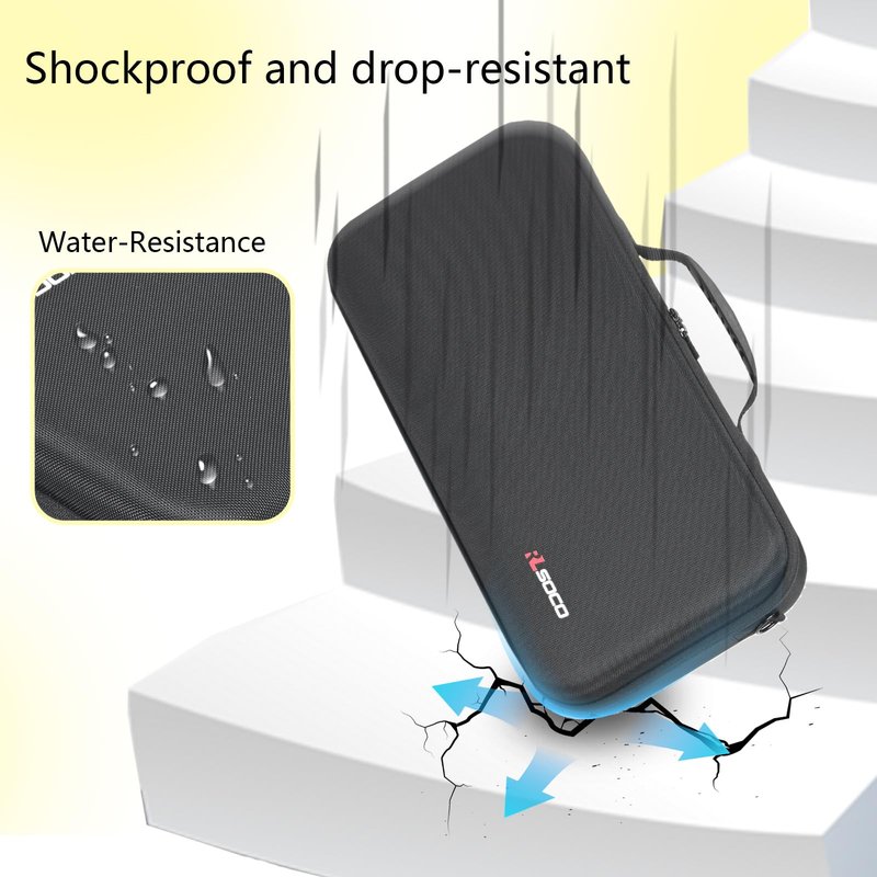 RLSOCO Pickleball Paddles Case Holds 2 Rackets and 4 Ball - Hard Protective Bag Fits for Selkirk Sport/Warping Point and All Pickleball Paddle Shapes and Sizes (Case Only)