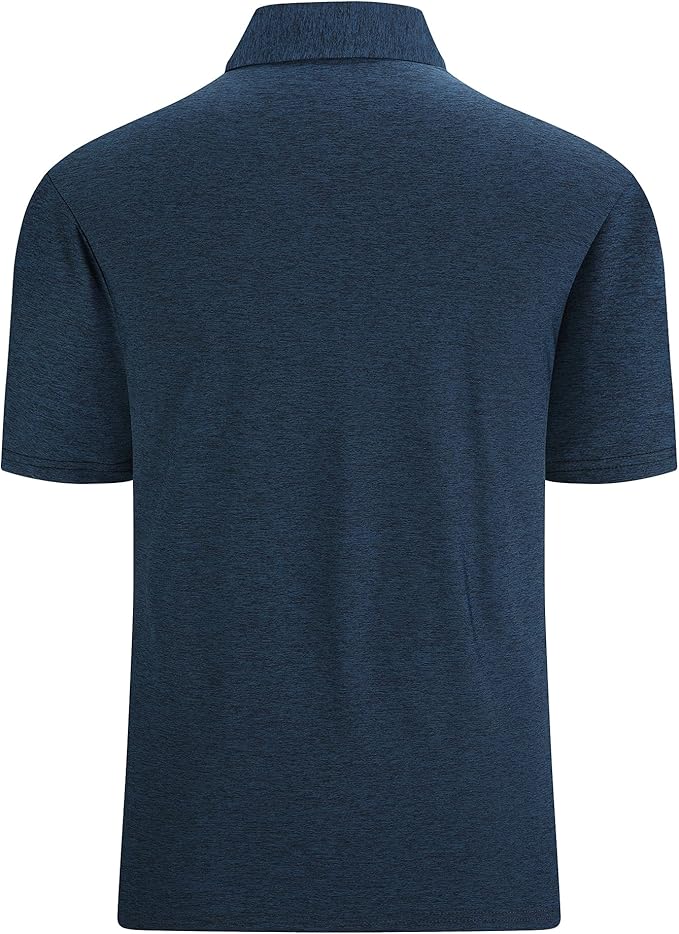 Alex Vando Mens Golf Shirt Moisture Wicking Quick-Dry Short Sleeve Casual Polo Shirts for Men