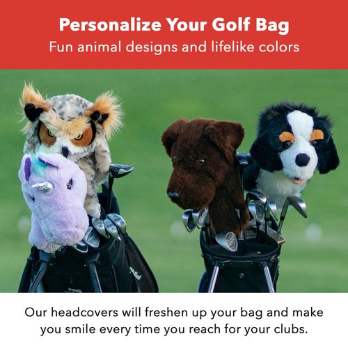 Daphne’s Bee Hybrid Headcover | Premium Hybrid and Fairway Wood Headcovers | Funny Golf Club Covers | Stylish Protection for Your Clubs | Men's Golf Gear | Headcover for Men and Women