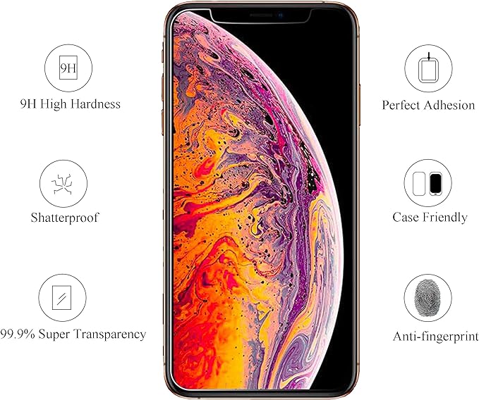 Ailun for Apple iPhone 11 Pro/iPhone Xs/iPhone X Screen Protector, 3 Pack