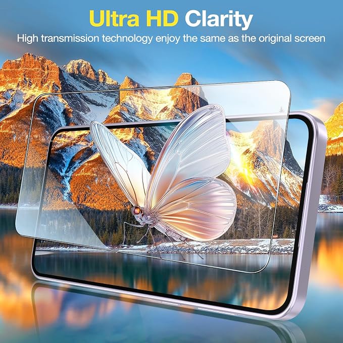2+2 Pack for Samsung Galaxy A37 5G Screen Protector & Camera Lens Protector