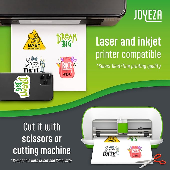 JOYEZA Premium Printable Vinyl Sticker Paper