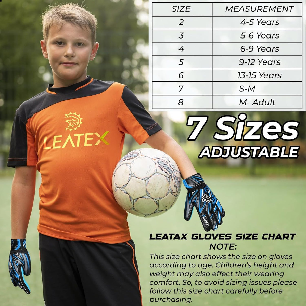 Regine Switzerland Youth Soccer Goalie Gloves - Strong Grip & Breathable Design for Kids, Adjustable Wrist Strap
