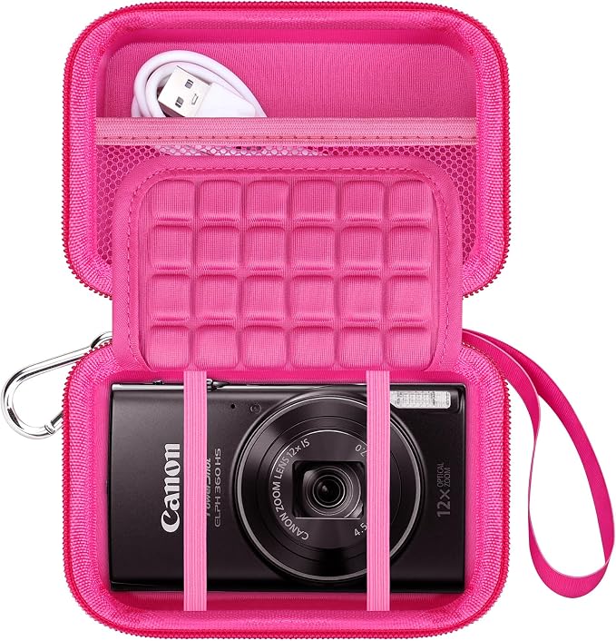Lacdo Camera Carrying Case for Canon PowerShot ELPH 360/200/185/180/190/350