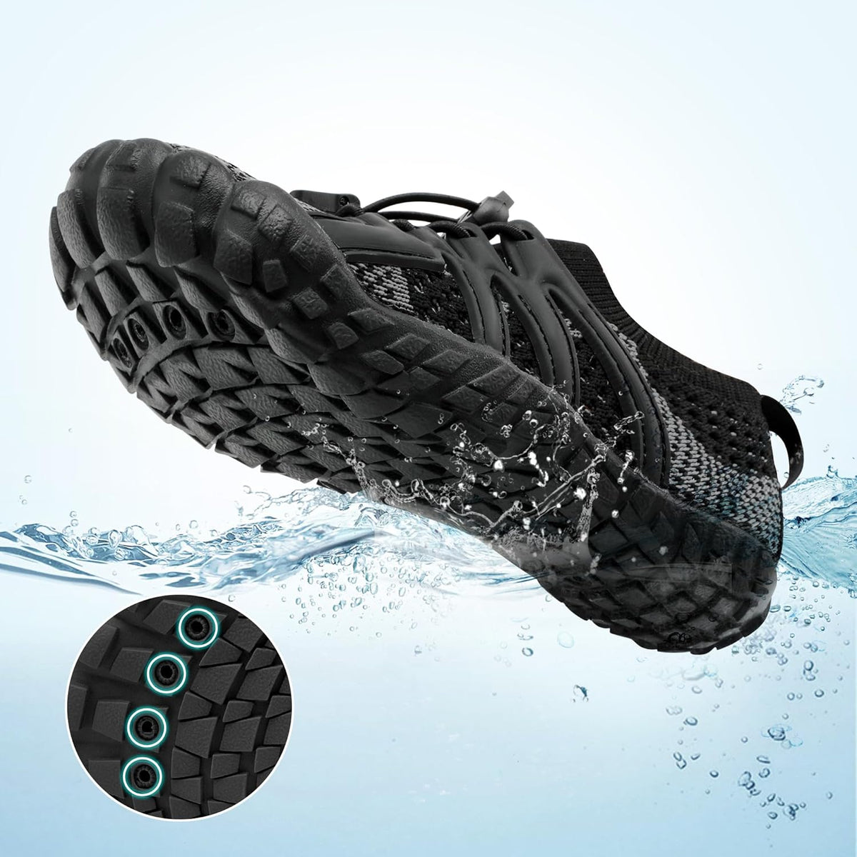 STELLE Water Shoes - Kids Barefoot Quick-Drying Sports Shoes | Adjustable Laces, Non-Slip Design