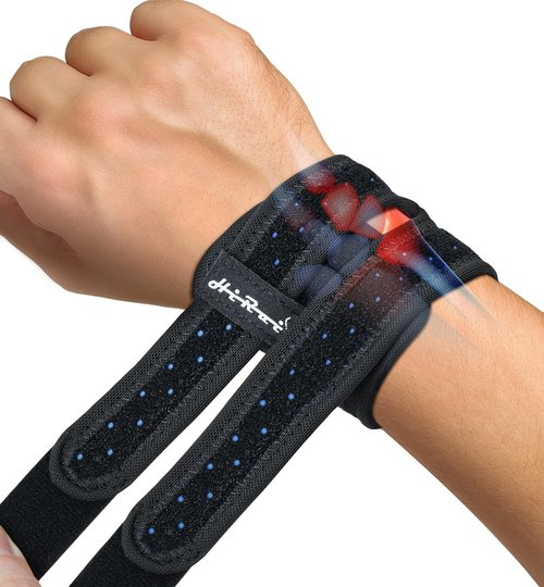 HiRui Wrist Brace - Adjustable Support for TFCC Tears & Carpal Tunnel Relief | One Size, Black