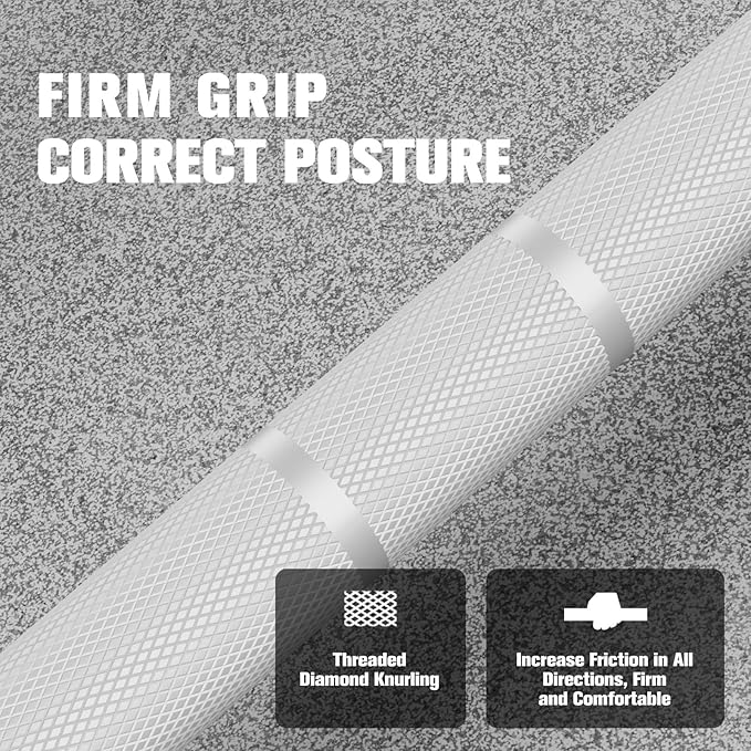 RITFIT 7FT Olympic Barbell for Strength and Weightlifting Training - 2 Inch Olympic Bar for Squat, Deadlift, Bench Press, Curl, Overhead Press - 500lbs/1000lbs/1500lbs Capacity