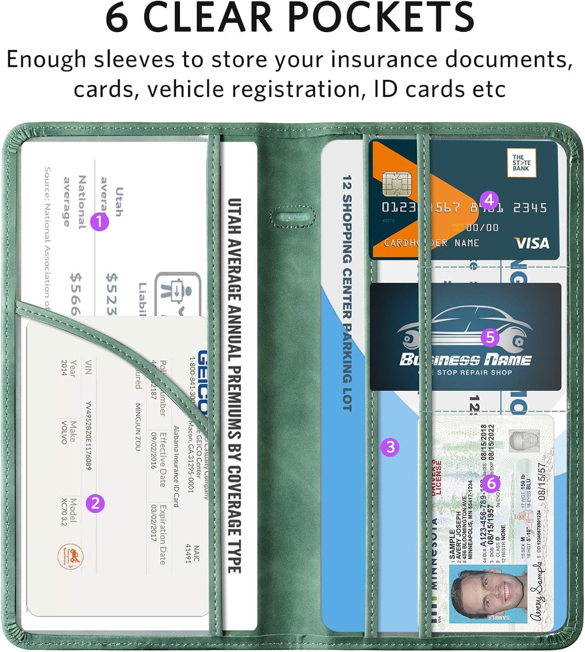 CoBak Car Registration and Insurance Holder