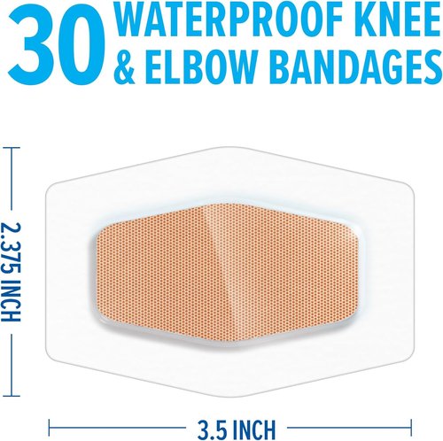 Nexcare Waterproof Clear Bandages - Stay On Skin in Water | 2.38 x 3.5 in, 30 Count