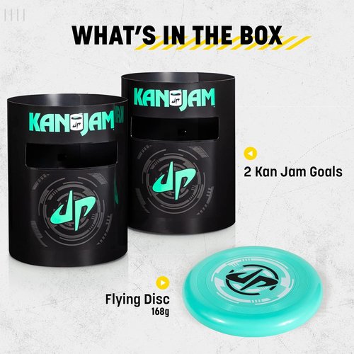 Kan Jam Original Disc Toss Game - Includes 2 Disc Golf Basket Retrievers & 1 Disc Golf Disc | Outdoor Fun