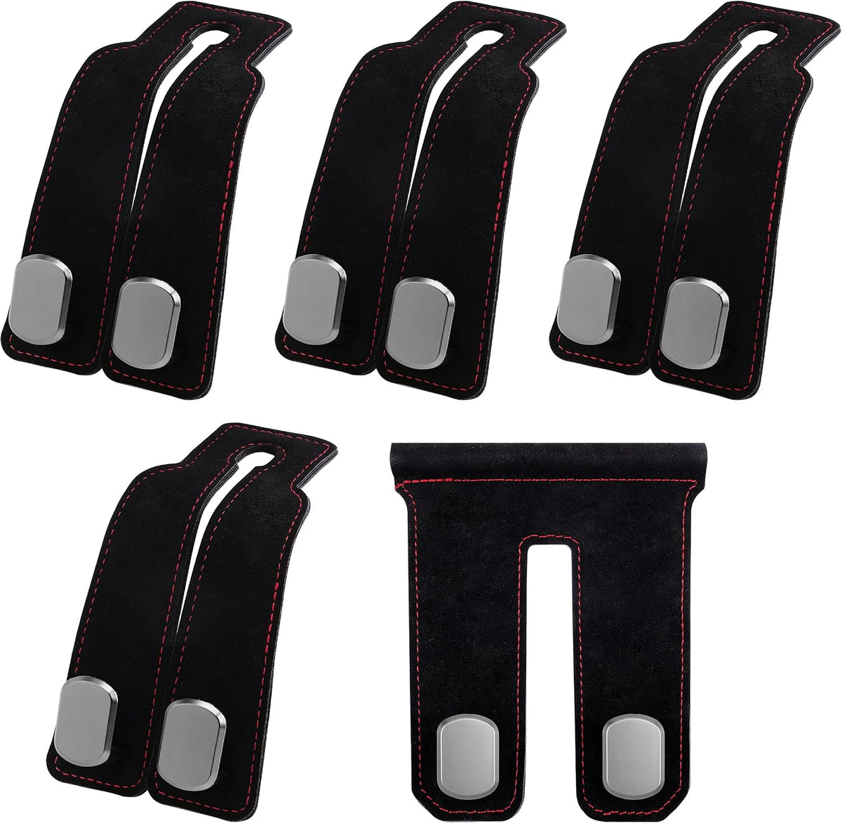 DF DUALFERV Car Purse Hook for Headrest, 5 Pack Suede