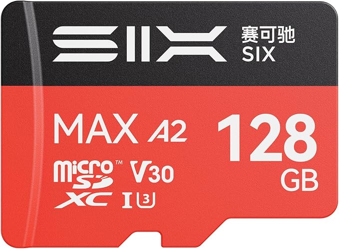SIX M200 128GB Micro SD Card Read Up to 190MB/s