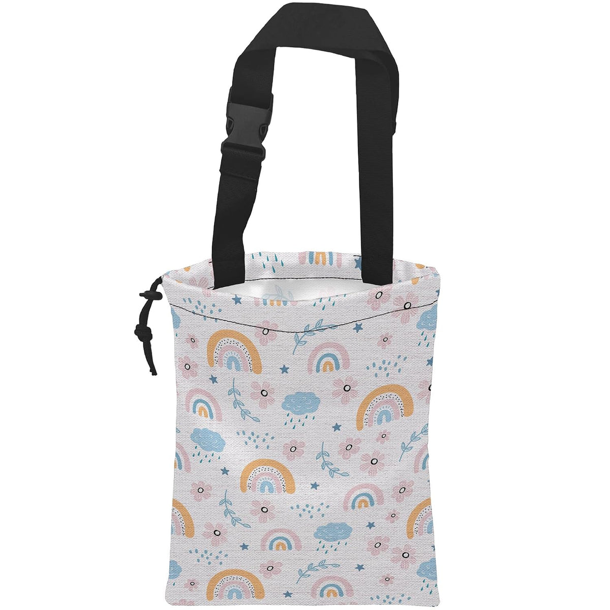 Car Trash Bag Hanging Cloud Rainbow Flower Car Trash Can Waterproof Garbage Bag Hanging for Car Back Seat