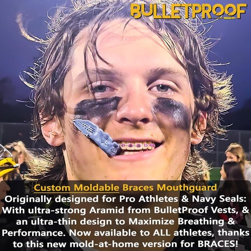 Bulletproof Braces Mouthguard - Thinnest & Strongest Sports Mouth Guard for Braces | Adult, Youth & Kids