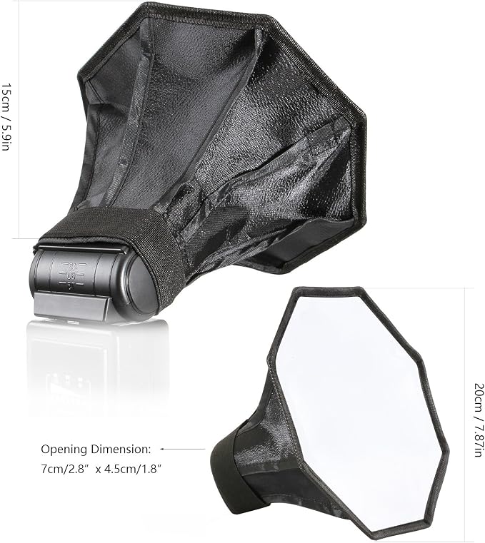 waka Flash Diffuser Light Softbox, Speedlight Softbox Collapsible