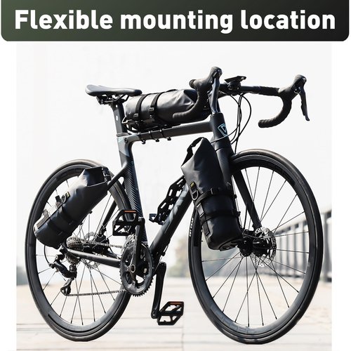 MAKELEN 2 Pack Front Fork Bags, Mountain/Road Bike Waterproof Roll Top Design, 5L Capacity, Sporty Casual Style