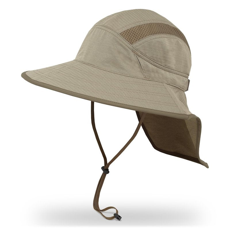 Sunday Afternoons Ultra Adventure Hat - UPF 50+ Sun Hat for Men & Women with Neck Cape, Adjustable Fit, Breathable, Water-Resistant Design for Hiking, Fishing, or Outdoor Travel, Tan Melange, L/XL