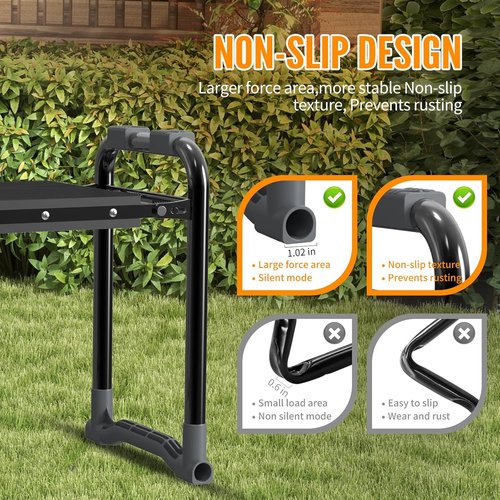 CZZXI Garden Kneeler and Seat - Heavy Duty Gardening Stool with Tool Pouch | Comfortable and Durable Design