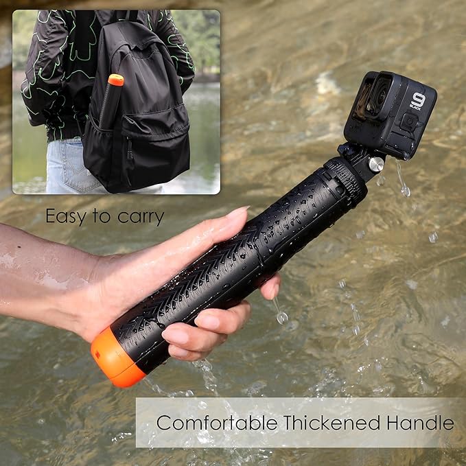 Floating Selfie Stick for GoPro Hero 13 12 11 10 9 8 Mini Max Fusion Session