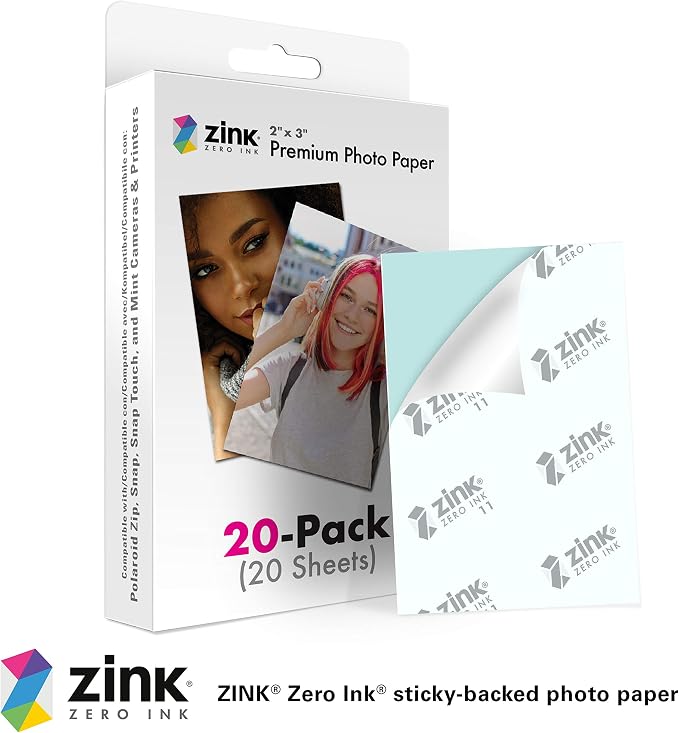 Zink 2"x3" Premium Instant Photo Paper Compatible