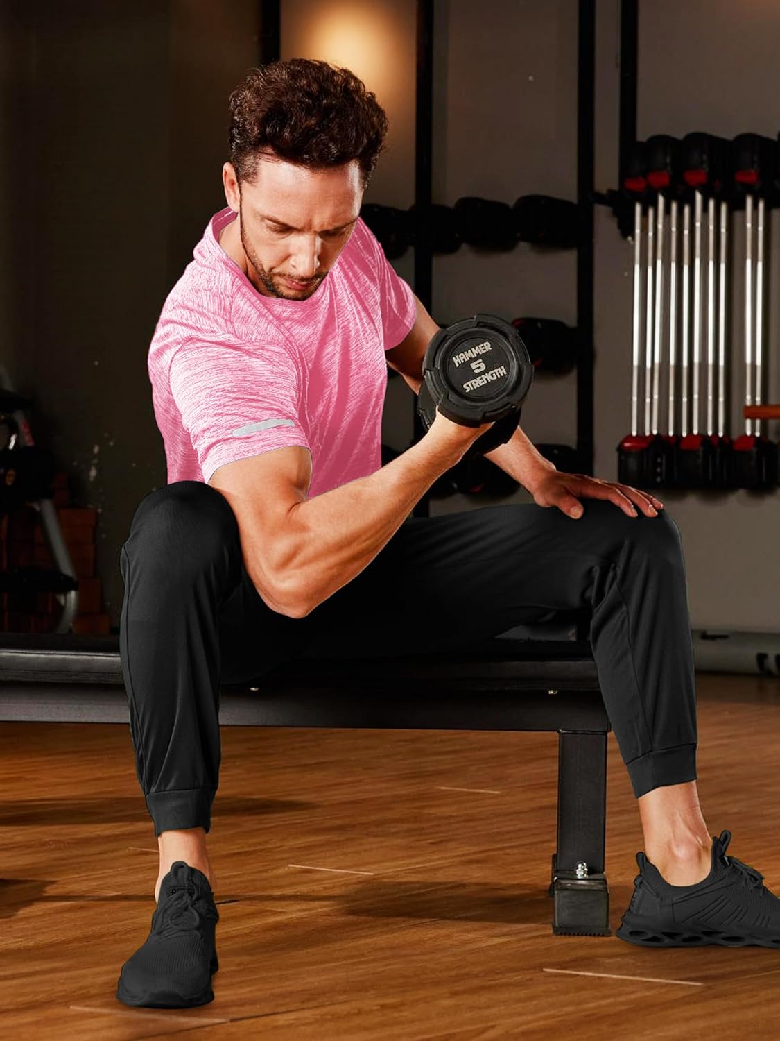 TACVASEN Men's Athletic Workout Shirts - Short Sleeve Dry Fit Crewneck T-Shirts for Gym & Running