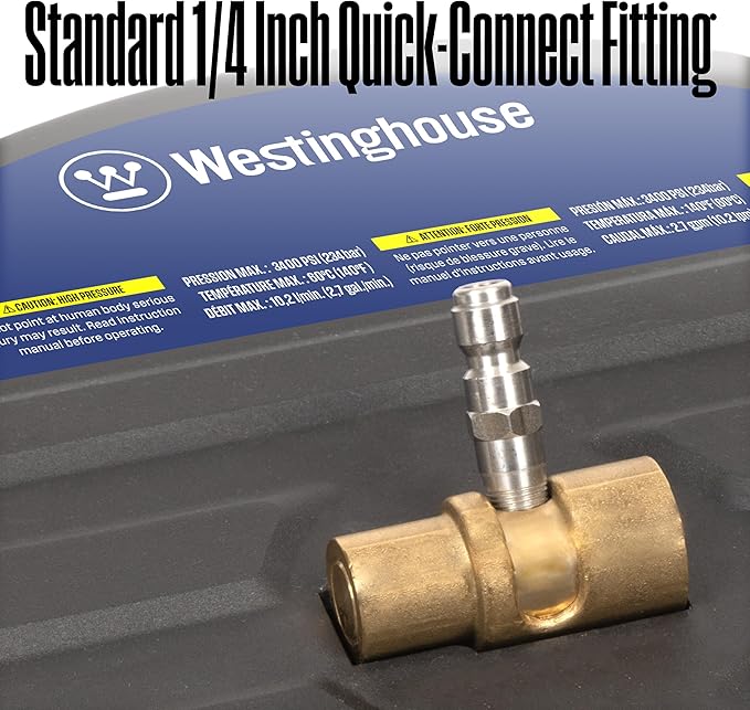 Westinghouse Universal 15” Pressure Washer Surface Cleaner Attachment - 3400 Max PSI, 1/4” Connector - For Gas and Electric Pressure Washers